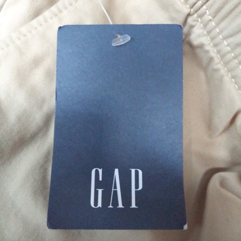GAP khaki elastic waist Bermuda shorts khaki Pockets NEW NWT Size Sz Large Lg L - Picture 10 of 11